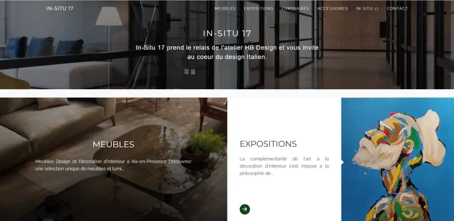 Site pour Architecte d'intérieur